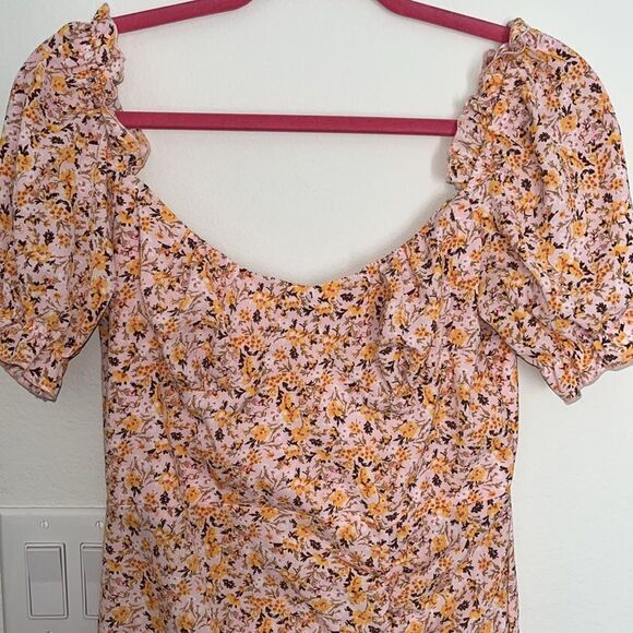 City studios Juniors Floral Print Ruched Bustier Dress size Medium Balletcore - Picture 5 of 8